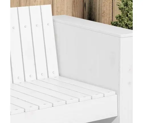 Dārza Dīvāns 3-Vietīgs Balts Koks Vidējs Izturīgs Āra Dīvāns Vidaxl