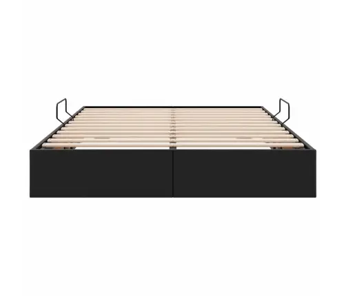 Saugos Lova Su Čiužiniu Juoda 140 X 190 Cm Dirbtinė Oda