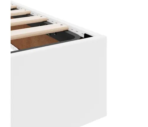 Glabāšanas Gulta Tīra Balta 160 X 200 Cm Mākslīgā Āda Vidaxl