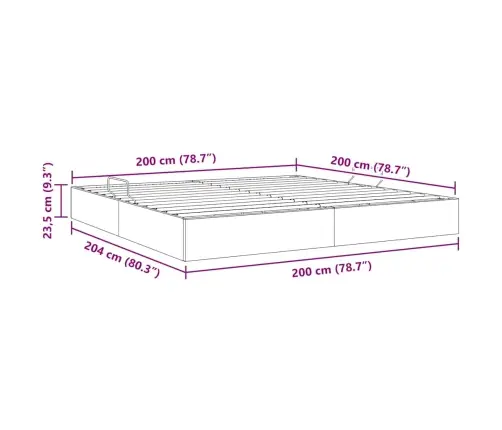 Saugos Lova Su Čiužiniu Juoda 200 X 200 Cm Dirbtinė Oda