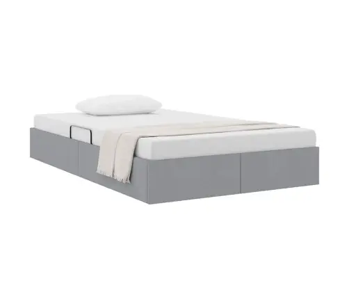 Glabāšanas Gulta Ar Matraci Gaiši Pelēks 120 X 200 Cm Audums Vidaxl