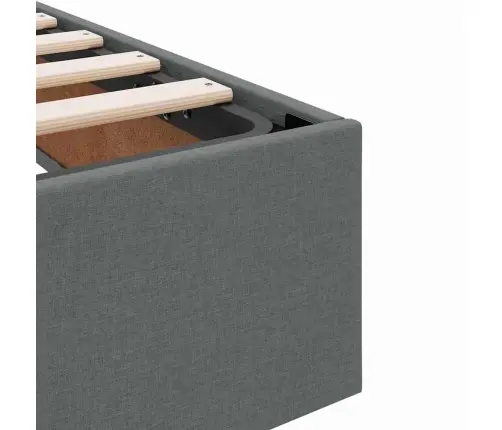 Glabāšanas Gulta Ar Matraci Tumši Pelēks 120 X 200 Cm Audums Vidaxl