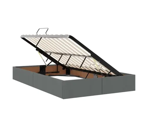 Glabāšanas Gulta Ar Matraci Tumši Pelēks 120 X 200 Cm Audums Vidaxl