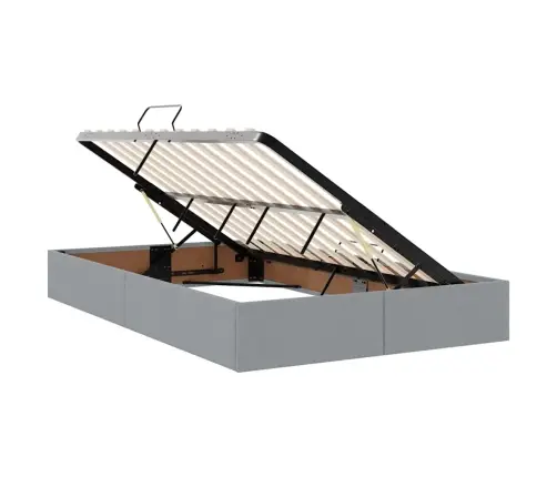 Laos Voodi Madratsiga Peaga Helehall 120 X 200 Cm Kangas