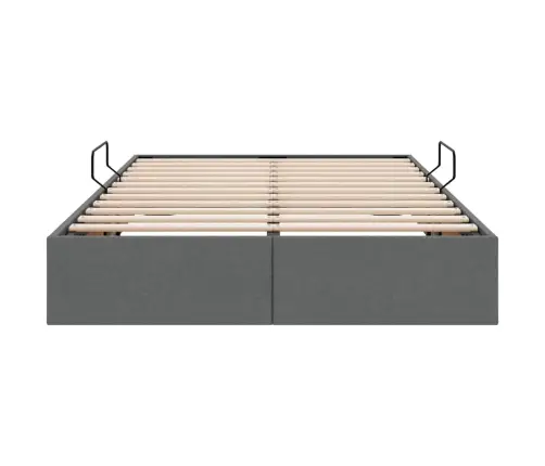 Glabāšanas Gulta Ar Matraci Tumši Pelēks 120 X 200 Cm Audums Vidaxl