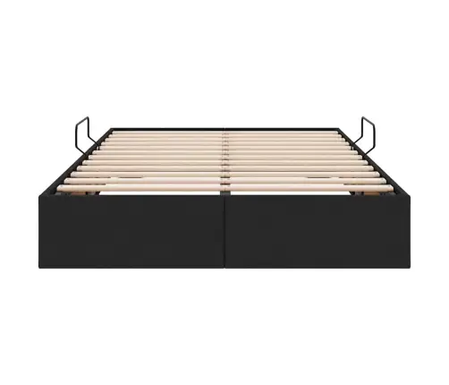 Saugos Lova Su Čiužiniu Su Saugykla Juoda 120 X 200 Cm Audinys