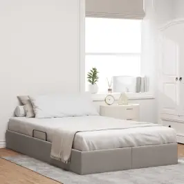 Saugos Lova Su Čiužiniu Su Saugykla Taupe 120 X 200 Cm Audinys