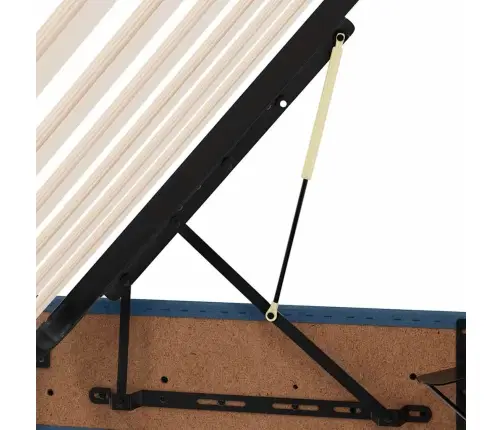 Glabāšanas Gulta Ar Matraci Zila 120 X 200 Cm Audums Vidaxl