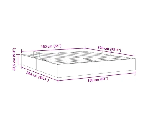 Glabāšanas Gulta Ar Matraci Krēms 160 X 200 Cm Audums Vidaxl