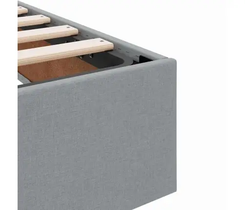 Laos Voodi Madratsiga Peaga Helehall 180 X 200 Cm Kangas