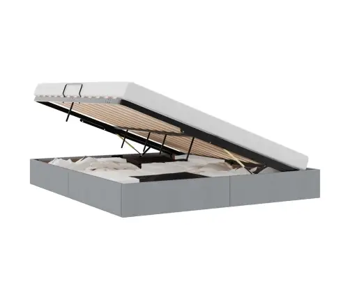 Laos Voodi Madratsiga Peaga Helehall 180 X 200 Cm Kangas