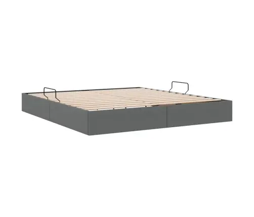 Glabāšanas Gulta Ar Matraci Tumši Pelēks 180 X 200 Cm Audums Vidaxl