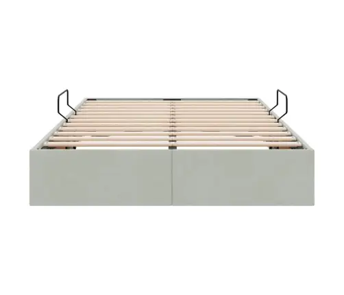 Glabāšanas Gulta Ar Matraci Gaiši Pelēks 120 X 200 Cm Samts Vidaxl