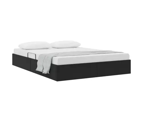 Glabāšanas Gulta Ar Matraci Melna 140 X 190 Cm Samts Vidaxl