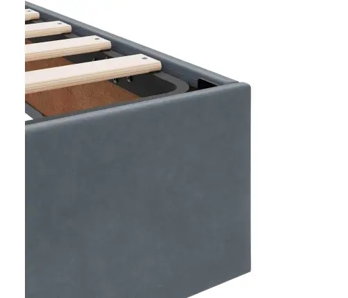 Glabāšanas Gulta Ar Matraci Tumši Pelēks 140 X 200 Cm Samts Vidaxl