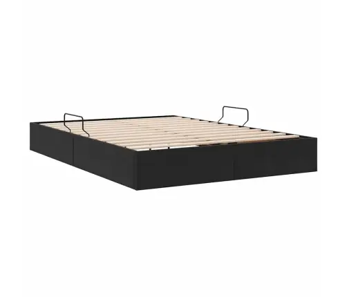 Saugos Lova Su Čiužiniu Su Saugykla Juoda 140 X 200 Cm Aksomas