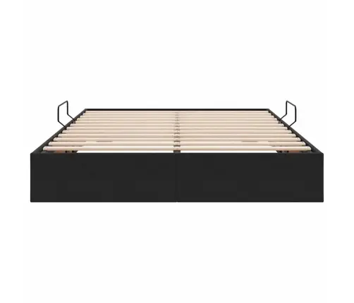 Saugos Lova Su Čiužiniu Su Saugykla Juoda 140 X 200 Cm Aksomas