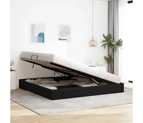 Glabāšanas Gulta Ar Matraci Melna 200 X 200 Cm Samts Vidaxl