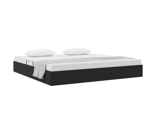 Glabāšanas Gulta Ar Matraci Melna 200 X 200 Cm Samts Vidaxl