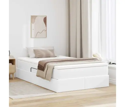 Gulta Ar Uzglabāšanas Vietu Un Matraci Balts 120 X 190 Cm Vidaxl