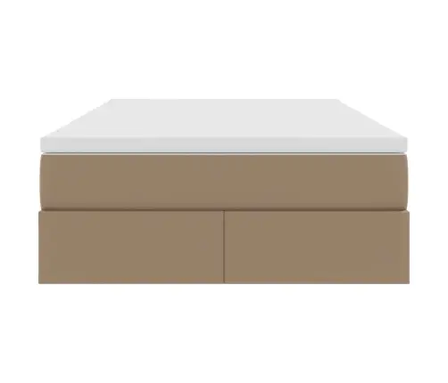 Gulta Ar Uzglabāšanas Vietu Un Matraci Kapučīno 120 X 190 Cm Vidaxl