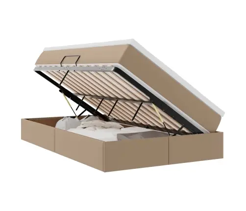 Gulta Ar Uzglabāšanas Vietu Un Matraci Kapučīno 120 X 190 Cm Vidaxl