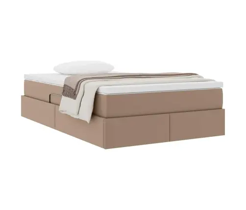 Gulta Ar Uzglabāšanas Vietu Un Matraci Kapučīno 120 X 190 Cm Vidaxl