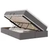 Gulta Ar Uzglabāšanas Vietu Un Matraci Pelēka 120 X 200 Cm Vidaxl