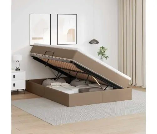 Lova Su Daiktų Laikymo Vieta Ir Čiužiniu Kapučino 140 X 200 Cm