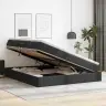 Gulta Ar Uzglabāšanas Vietu Un Matraci Melna 180 X 200 Cm Vidaxl