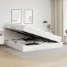 Gulta Ar Uzglabāšanas Vietu Un Matraci Balts 200 X 200 Cm Vidaxl