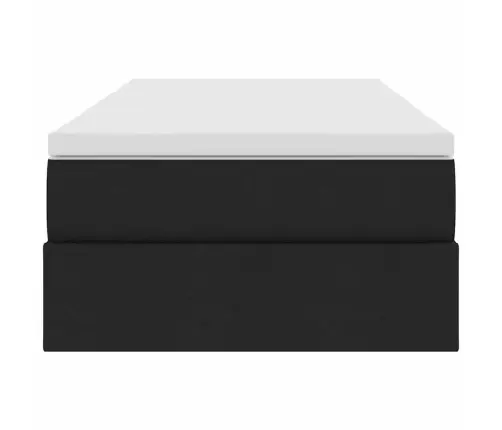 Gulta Ar Uzglabāšanas Vietu Un Matraci Melna 90 X 200 Cm Vidaxl