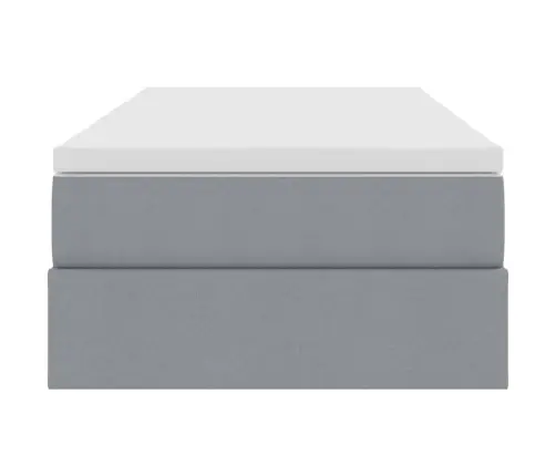 Gulta Ar Uzglabāšanas Vietu Un Matraci Ar Matraci Gaiši Pelēks Vidaxl