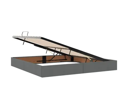 Gulta Ar Uzglabāšanas Vietu Un Matraci Ar Matraci Tumši Pelēks Vidaxl