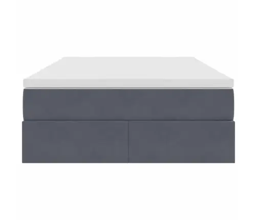 Gulta Ar Uzglabāšanas Vietu Un Matraci Ar Matraci Tumši Pelēks Vidaxl