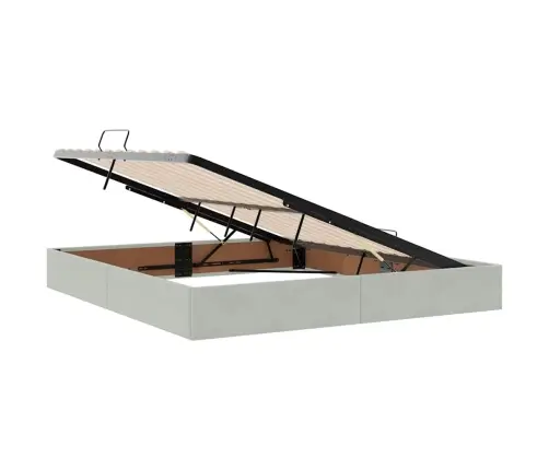 Gulta Ar Uzglabāšanas Vietu Un Matraci Ar Matraci Gaiši Pelēks Vidaxl