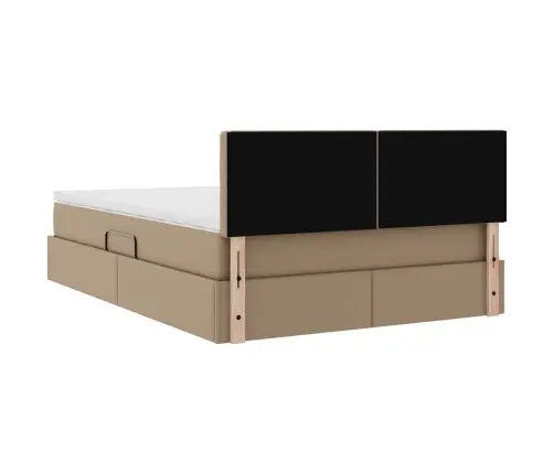 Laos Voodi Madratsiga Peaga Kapputsino 140 X 190 Cm Kunstnahk