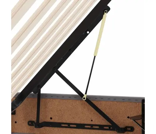 Gulta Ar Uzglabāšanas Vietu Un Matraci Pelēka 160 X 200 Cm Vidaxl