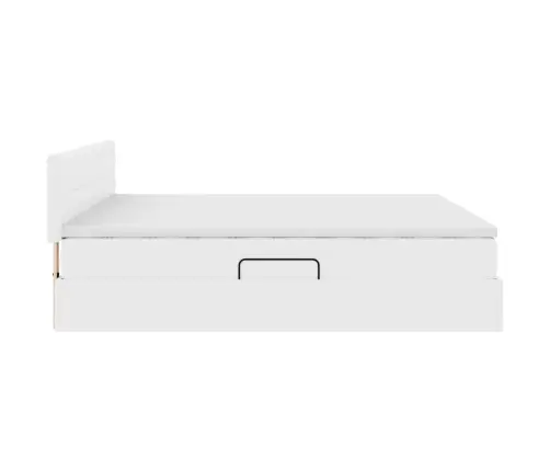 Glabāšanas Gulta Tīra Balta 180 X 200 Cm Mākslīgā Āda Vidaxl