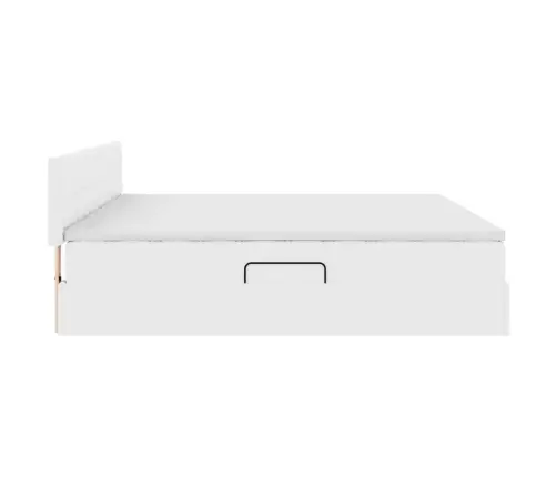 Glabāšanas Gulta Tīra Balta 200 X 200 Cm Mākslīgā Āda Vidaxl