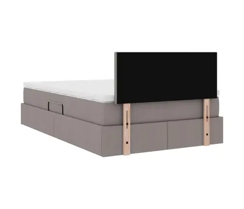 Lova Su Daiktų Laikymo Vieta Ir Čiužiniu Taupe 120 X 200 Cm
