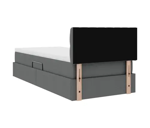 Lova Su Daiktų Laikymo Vieta Ir Čiužiniu Tamsiai Pilka