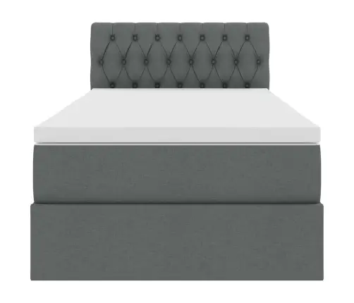 Lova Su Daiktų Laikymo Vieta Ir Čiužiniu Tamsiai Pilka