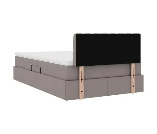 Gulta Ar Uzglabāšanas Vietu Un Matraci Pelēkbrūna 120 X 190 Cm Vidaxl