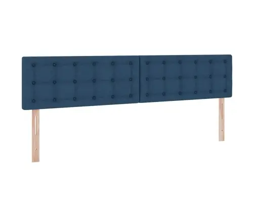 Gulta Ar Uzglabāšanas Vietu Un Matraci Zila 200 X 200 Cm Vidaxl