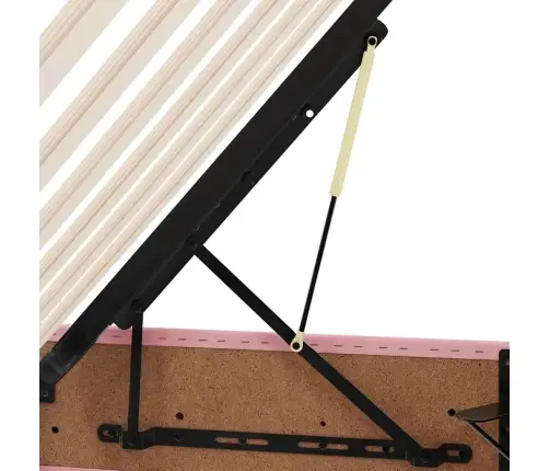 Laos Voodi Madratsiga Peaga Roosa 90 X 190 Cm Samet