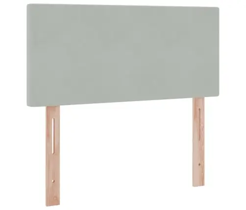 Glabāšanas Gulta Ar Matraci Gaiši Pelēks 100 X 200 Cm Samts Vidaxl