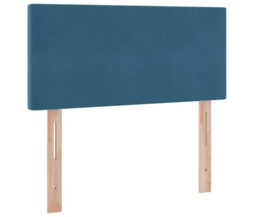 Saugos Lova Su Čiužiniu Tamsiai Mėlyna 100 X 200 Cm Aksomas