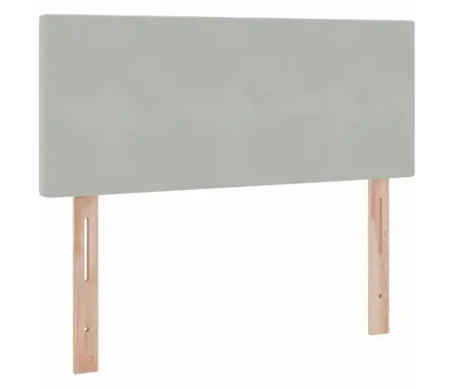 Saugos Lova Su Čiužiniu Šviesiai Pilka 120 X 200 Cm Aksomas