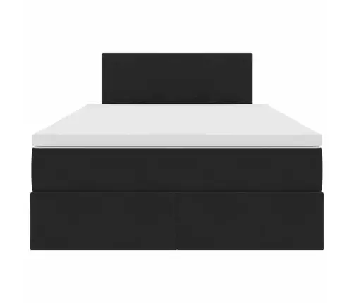 Laos Voodi Madratsiga Peaga Must 120 X 200 Cm Samet